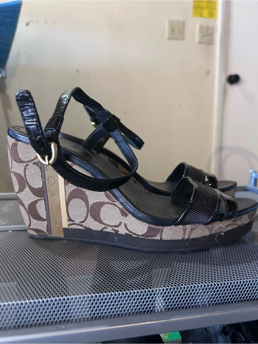 Coach platform sandals